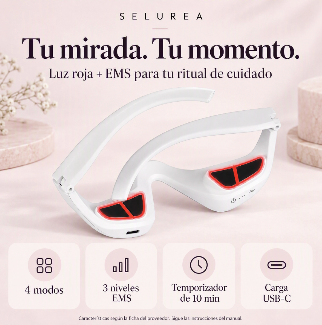 Gafas LED con EMS para Ojeras